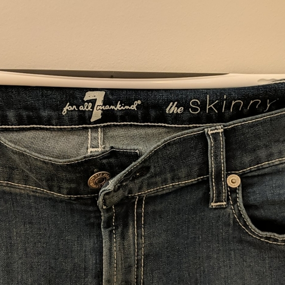 7 For All Mankind Skinny Jeans Size 29 - Picture 2 of 3
